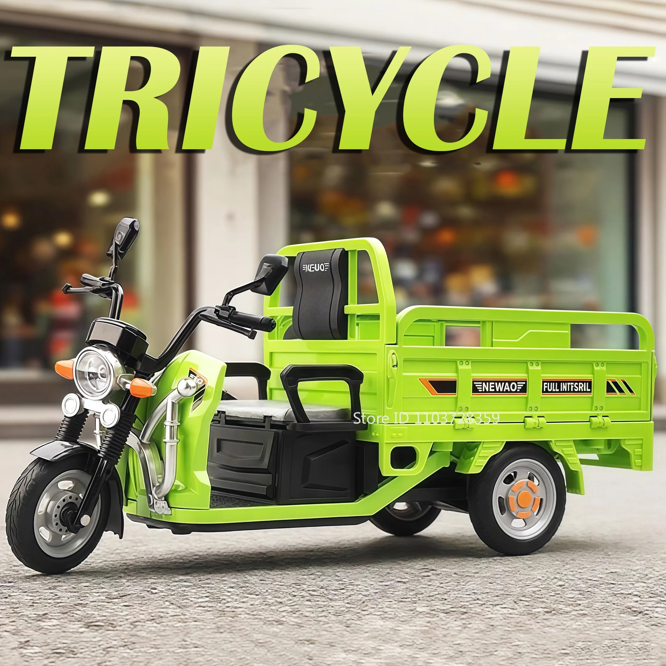 1:12 Scale Tricycle Toy Models Alloy Diecast Sound Light Pull Back Front Wheel Steering Simulation Model Vehicles for Boys Gifts