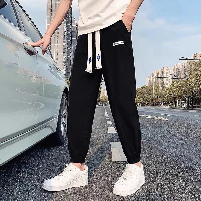 British Style Men's Harem Pants 2026 Spring Summer Casual Loose Tapered Joggers Streetwear Trouser