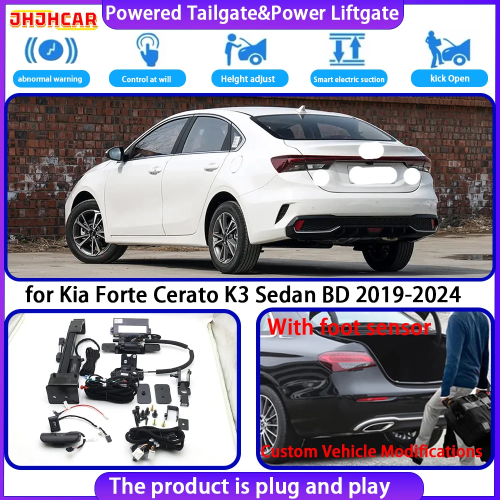 JHJHCAR for Kia Forte Cerato K3 Sedan BD 2019-2024 OEM Smart Automatic Electric Powered Tailgate Power Liftgate Tailgate System