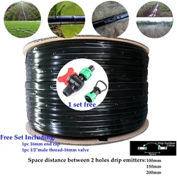1000M/Roll 16mm 2-Holes Micro Irrigation System Patch Drip Tape Space Distance 10cm 15cm To 40cm Watering Hose Adjust Shipping