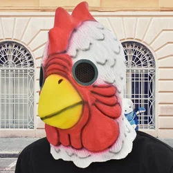 Halloween Funny Animal Head White Rooster Masks Hotline Miami Game Props Adult Richard Rooster Full Face Mask Mad Chicken Mask