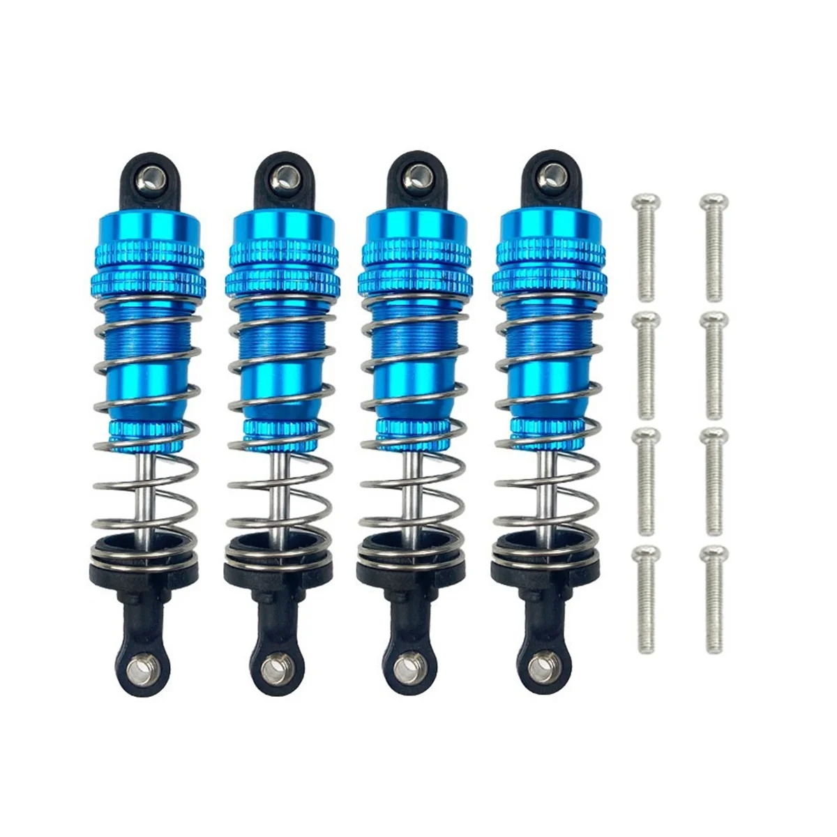 

4Pcs Metal Front and Rear Oil Shock Absorber Damper for MJX H16 16207 16208 16209 16210 1/16 RC Car Upgrades Parts,2