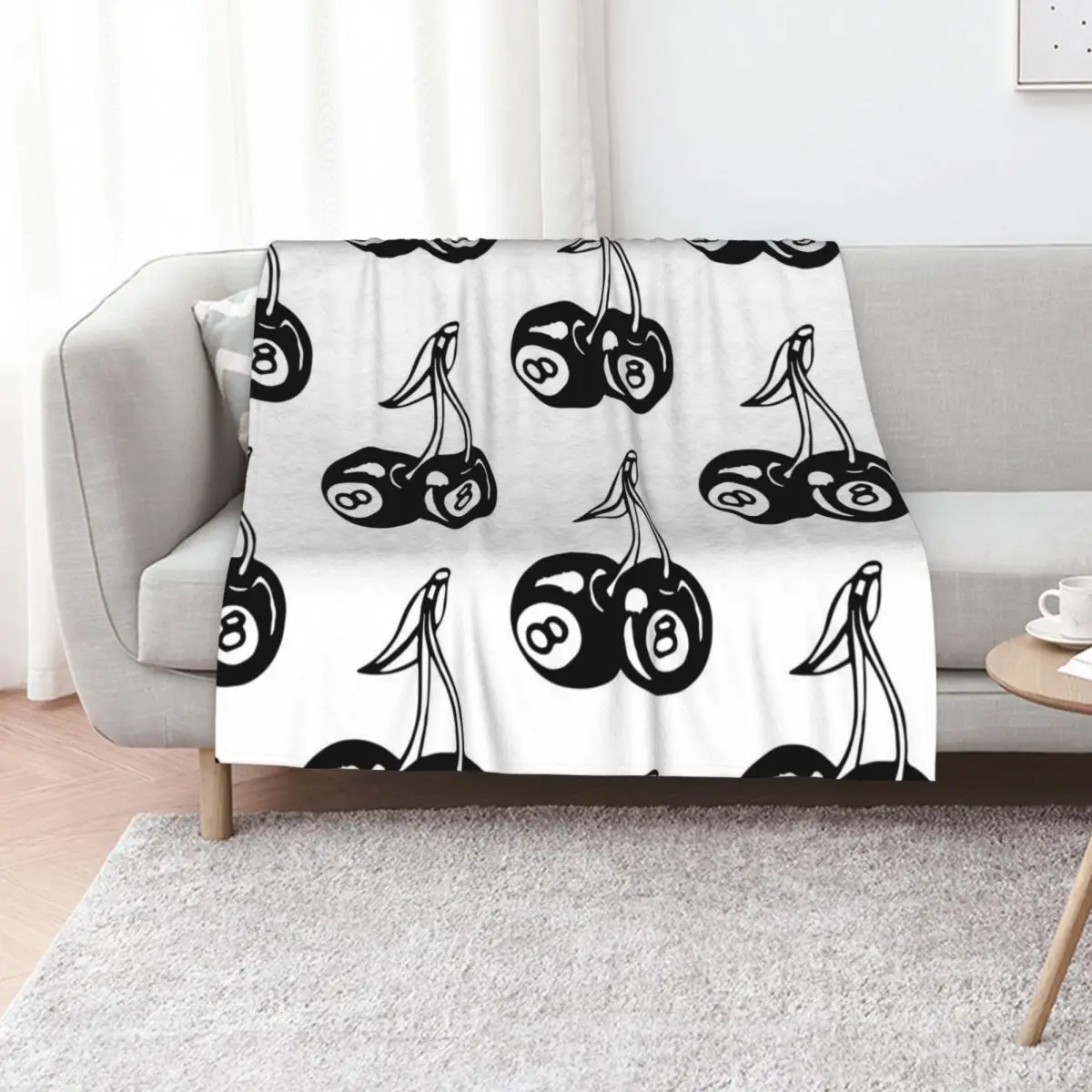 

Aesthetic 8-Ball Cherries Throw Blanket for sofa Sleeping Bag Stuffeds Moving Blankets