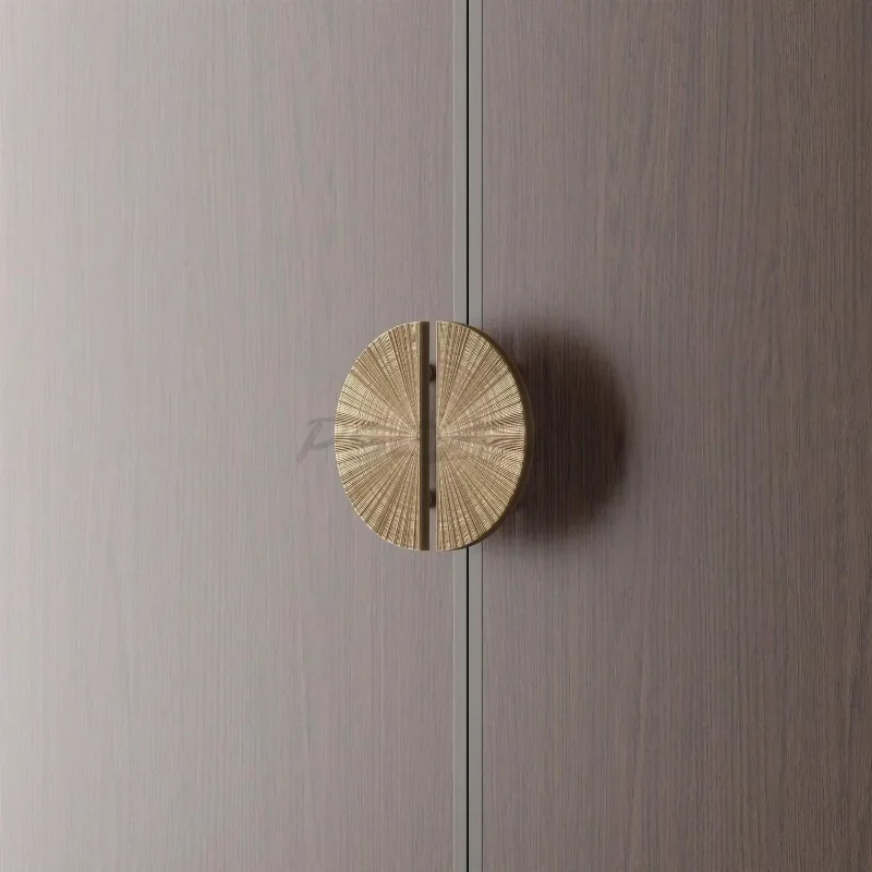 Modern Hotel Solid Wood Door Handle with Frameless Double Opening Glass Door Diameter 200mm Handle