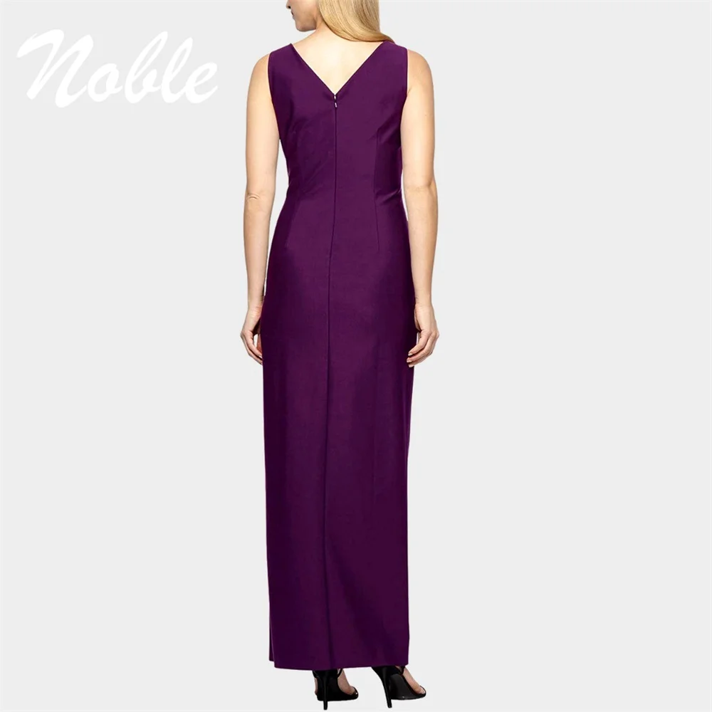 Noble  V Neckline Prom Dress Ankle-Length With Short Sleeves Evening Summer Party Dress For Women2023