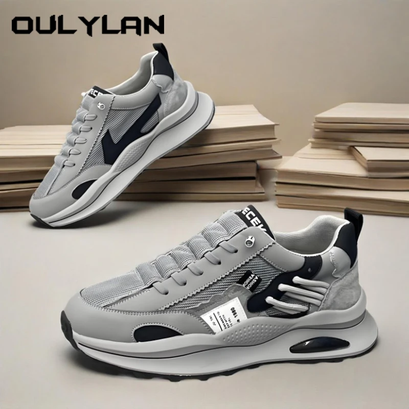 

Oulylan Male Classic Retro Mixed Color Sneakers Versatile Fashion Board Shoes for Men Outdoor Sports Breathable Runshoes