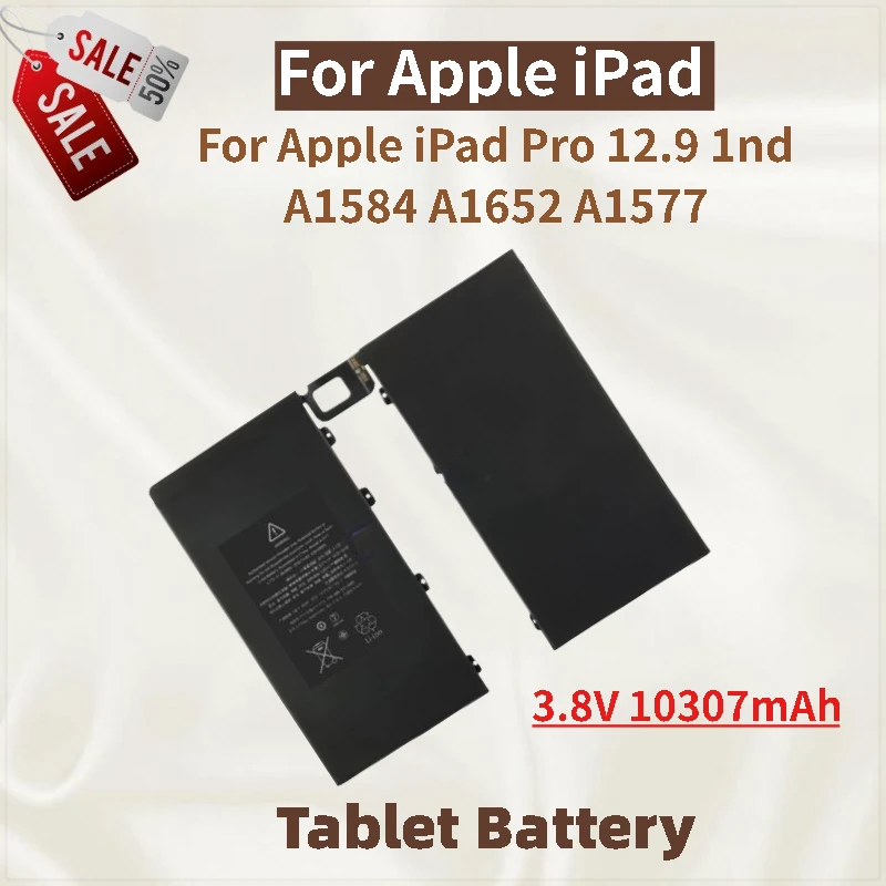 

100% New 3.8V 10307mAh Tablet Battery For Apple iPad Pro 12.9 1nd A1584 A1652 A1577 High Quality Replacement Battery