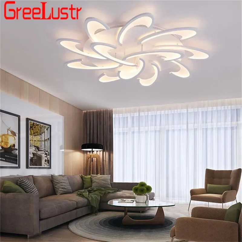 

Modern led ceiling chandelier lights for living room bedroom Dining Study Room White/Black AC85-265V Chandeliers Fixtures