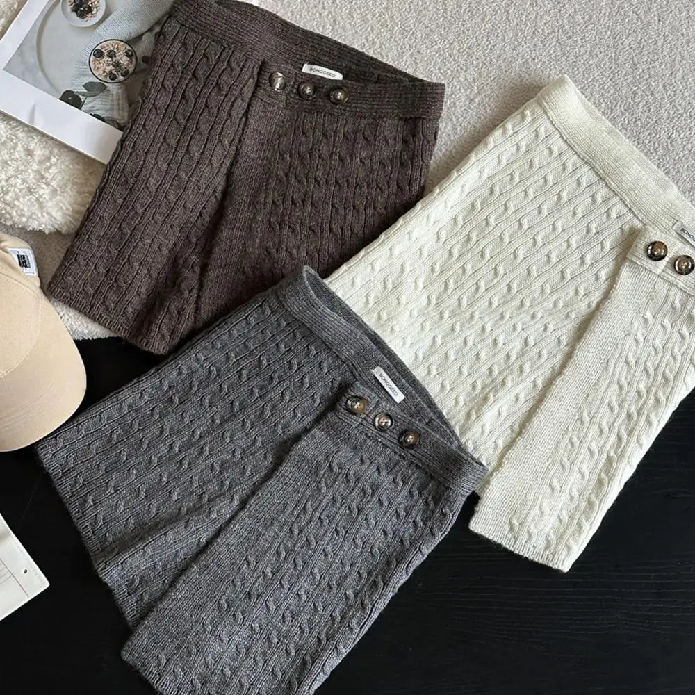 Women Cable Knit Wrap Skirt, Knitted Waist Layering Cover Up, Irregular Overlay Shawl, Knit Waist Cover view 2