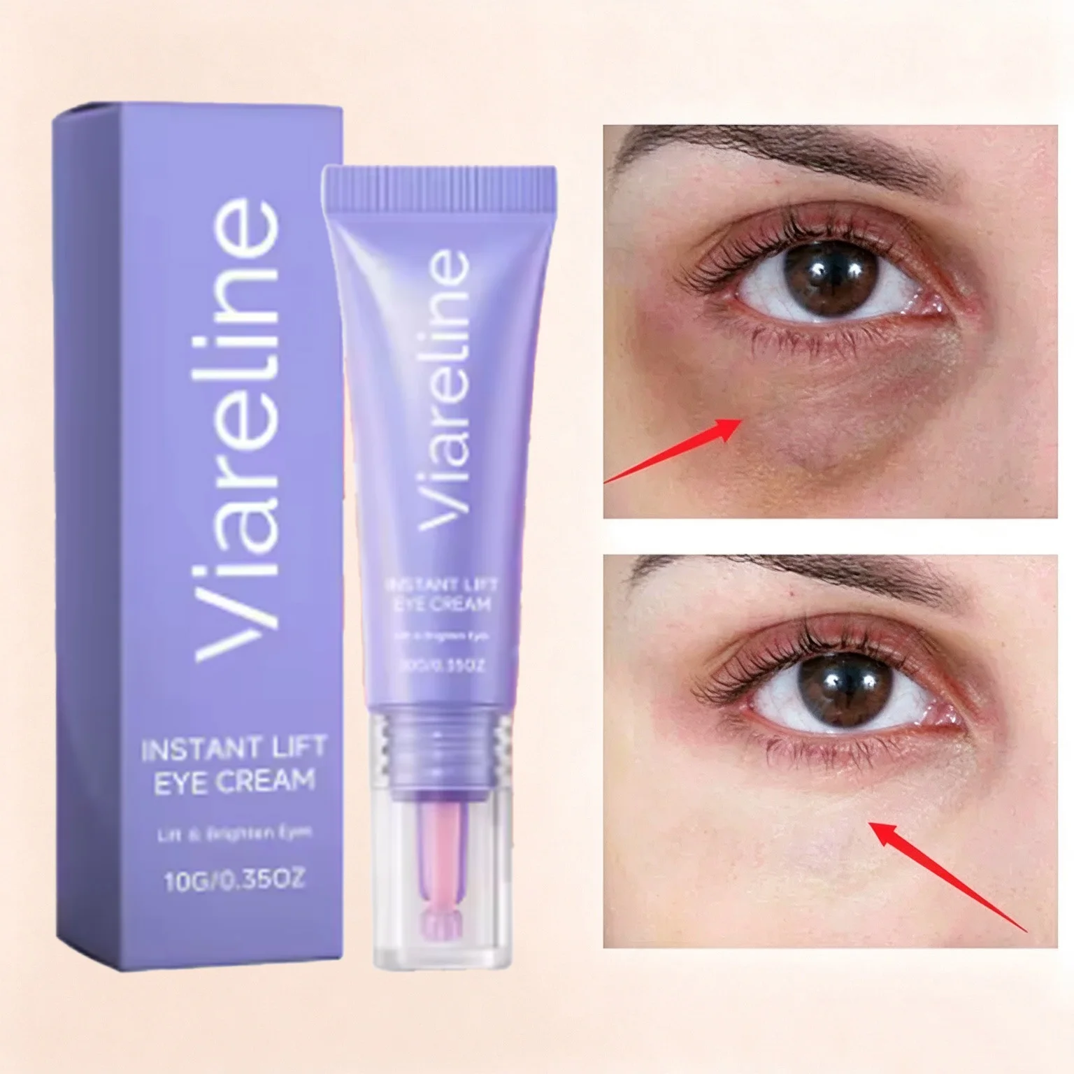 Instant Eye Bag Removal Cream Retinol Anti-Wrinkle Firming Skin Fade Fine Lines Anti Dark Circle Puffiness Brighten Eye Skincare