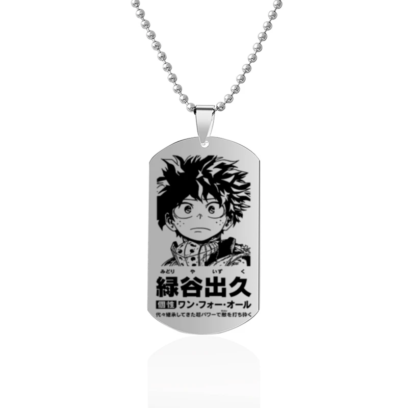 Stainless Steel Necklace Anime My Hero Academia Bakugou Katsuki Character Pendant Necklace Cosplay Personality Pendant For Fans