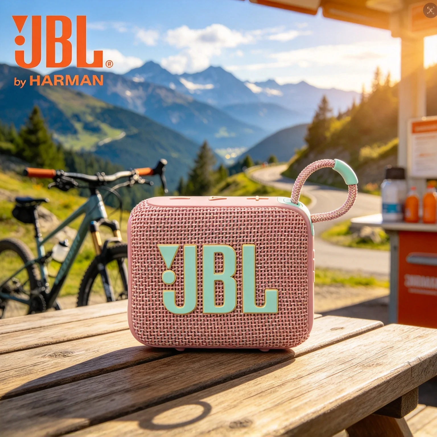 JBL GO4 Music BRIC 4th Gen Wireless Bluetooth Speaker, Portable Outdoor Dustproof Waterproof Mini Speaker