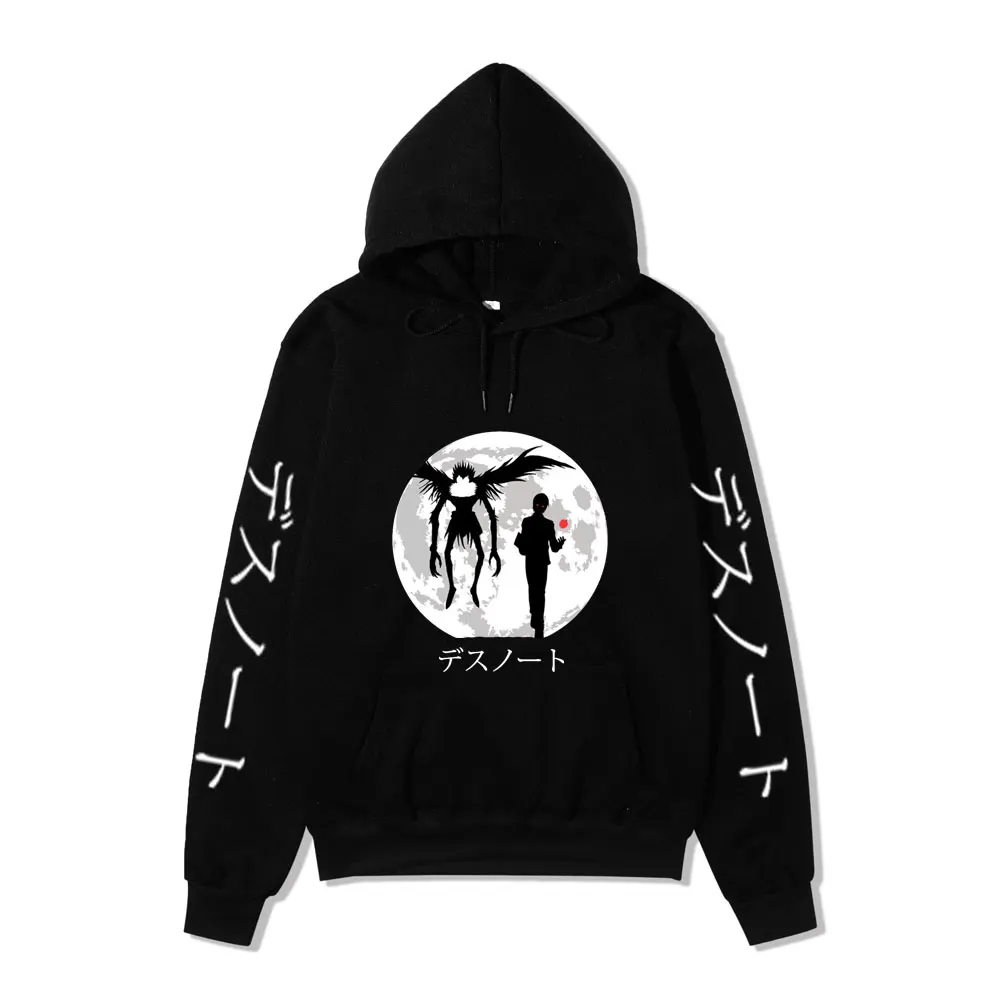 Oversized Men Hoodie Death Note Unisex Hoodies Japanese Anime Printed Men's Hoodie Streetwear Fleece Casual Sweatshirt