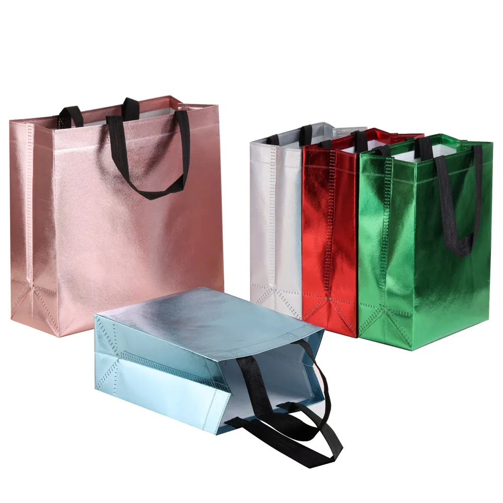 2/5/10pcs Non-woven Fabric Shopping Gift Bags with Handles Smooth Waterproof Clothing Business Packaging Bag Large Storage Bag