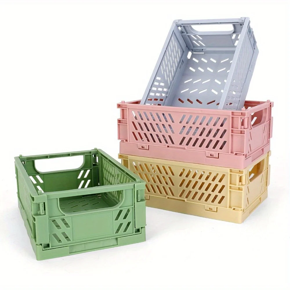 

"""4-pack Durable Mini Plastic Baskets for Organizing - Ideal for , Kitchen, Classroom, and Office - Convenient Bathroom - 5.9"