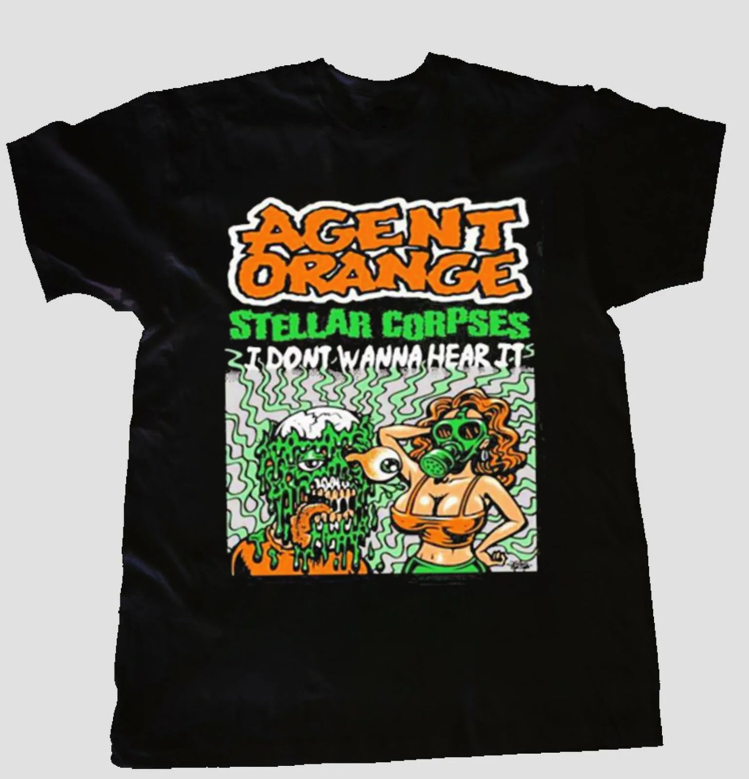 New Rare Agent Orange Band Rock Music S to 5XL Concert Shirt