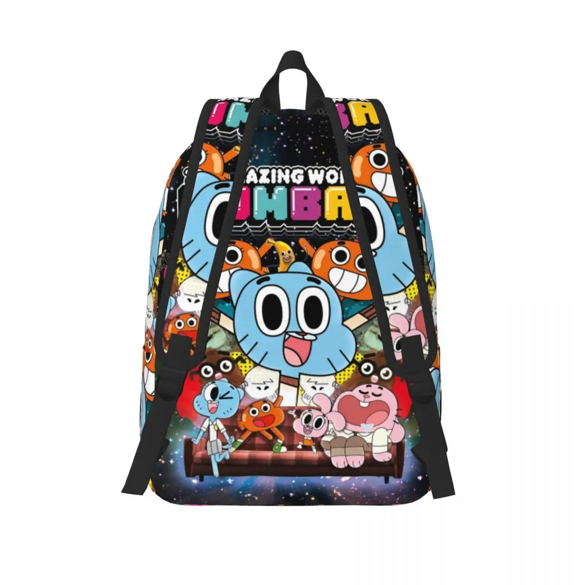 Gumballs Amazing World Backpack for Men Women Teenage Student Work Daypack Comedy Funny TV Shows Laptop Canvas Bags Outdoor