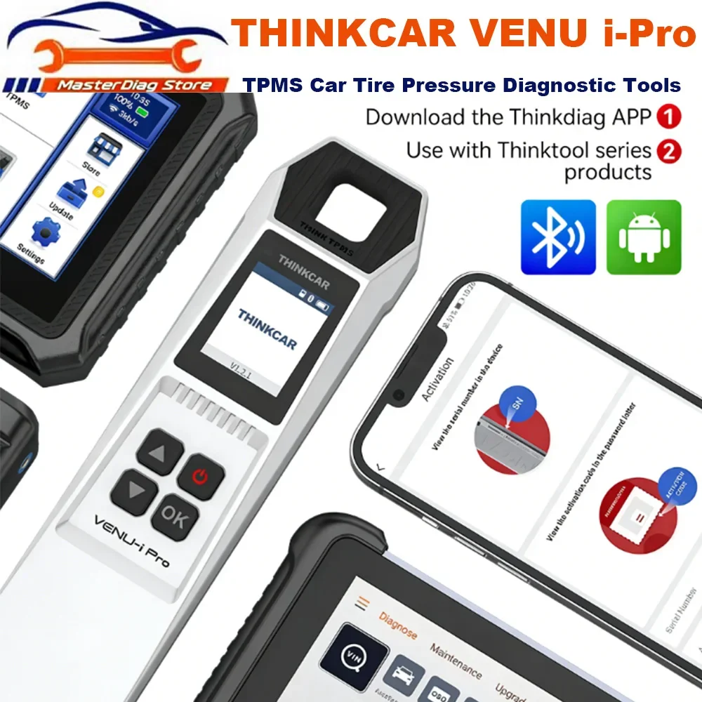 THINKCAR VENU i Pro Car Tire Pressure Diagnostic Tool Automotive TPMS Sensor Activator Programming Learning for THINKSCAN 689BT