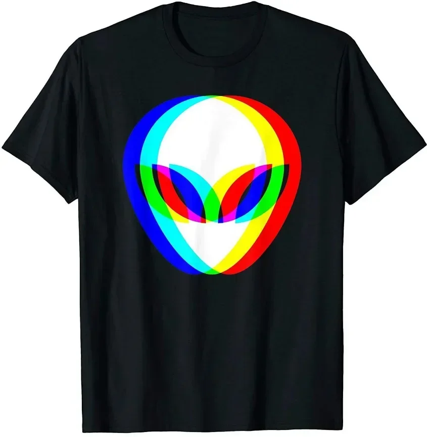 LIMITED Alien Head Trippy Techno Rave EDM Music Festival T Shirt Size S-5XL mens designer clothes Short Sleeve Round Collar 2024