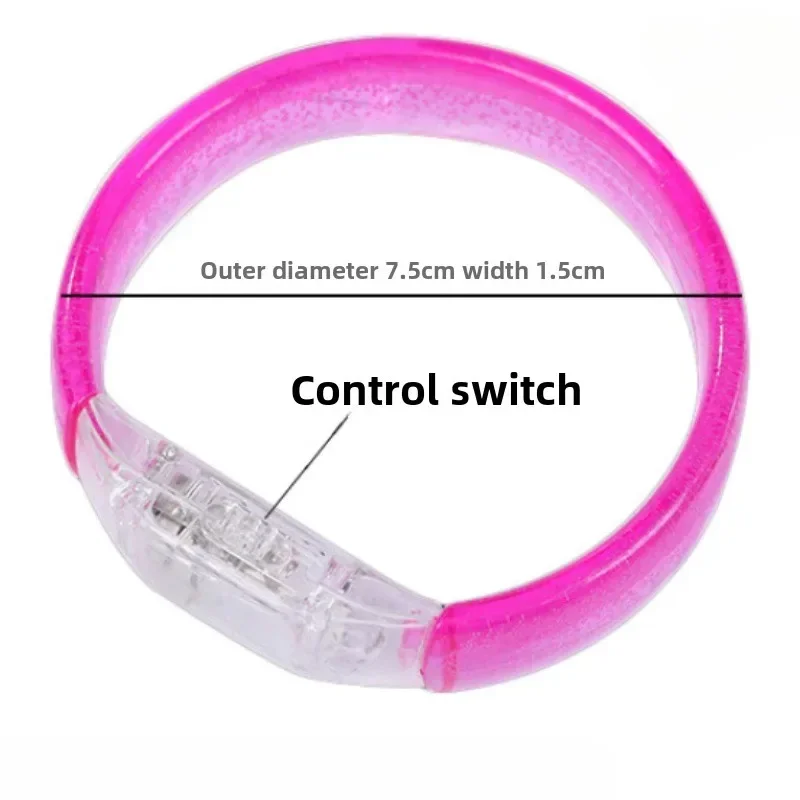 Acrylic LED Flash Bracelet with Lights Luminous Bangle Colorful Color Changing Children Toys Bar Concert Glow in the Dark Toys