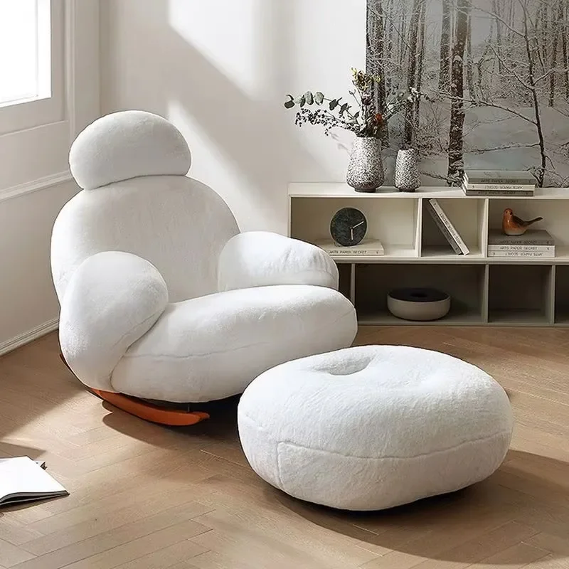 for Living Room Bedroom Home Office Hotel Modern Nordic Design Velvet Rocking Swing Chair, Custom Color Leisure Furniture