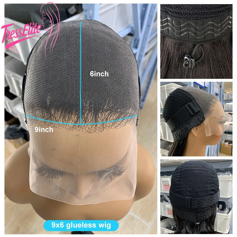 جودة عالية 9*6 الدانتيل باروكة من شعر طبيعي بدون صمغ اللون الطبيعي VoluminousTangle الحرة وطويلة الأمد يجب أن يكون لها لون طبيعي #5