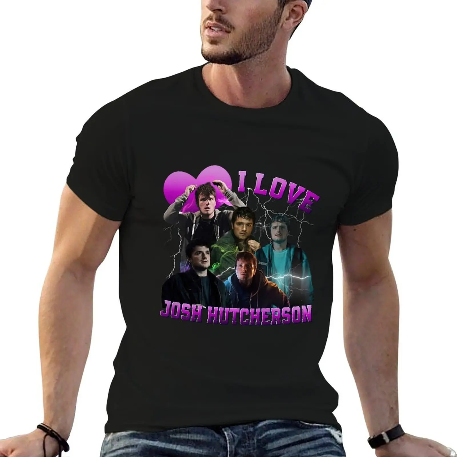 I Love Josh Hutcherson T-Shirt Basic Tee Shirt for Everyday Outfit