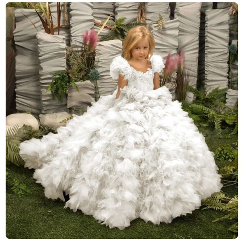 

Flower Girl Dresses Girl Princess Birthday Deluxe Ball Party First Holy Communion Wedding Customized Princess Clothing