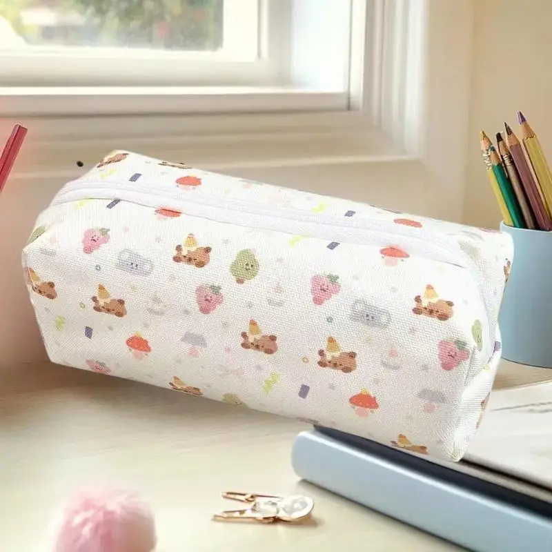 حقيبة أقلام كابيبالا كبيرة الحجم، قطعة واحدة من حافظة أقلام محمولة، حقيبة مستحضرات تجميل مثالية للمكتب والمدرسة والفتيات المراهقات #4