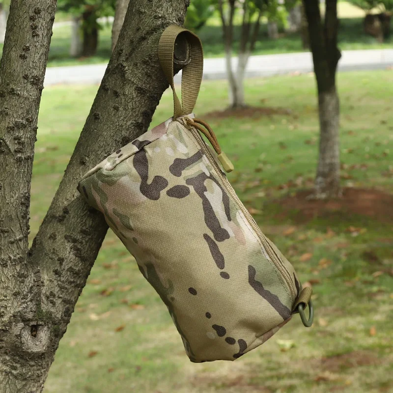 Bolsa de cosméticos táctica de camuflaje al aire libre, bolsa de lavado de artículos de tocador Oxford 600D, bolsa de almacenamiento de maquillaje