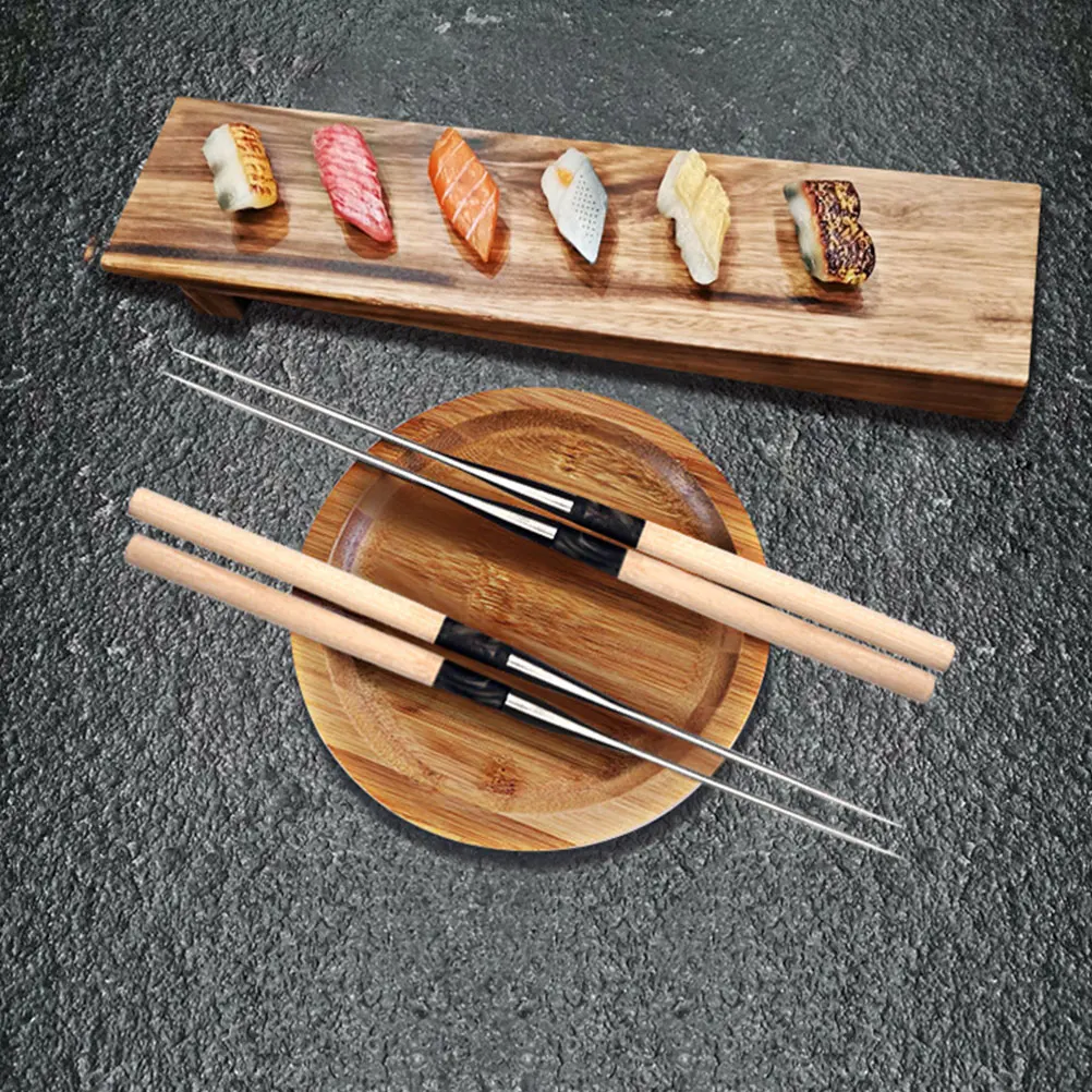 

2pcs Stainless Steel Chopsticks 150mm Anti-Skid Chopsticks Japanese Style Non Slip Reusable Practical Storage
