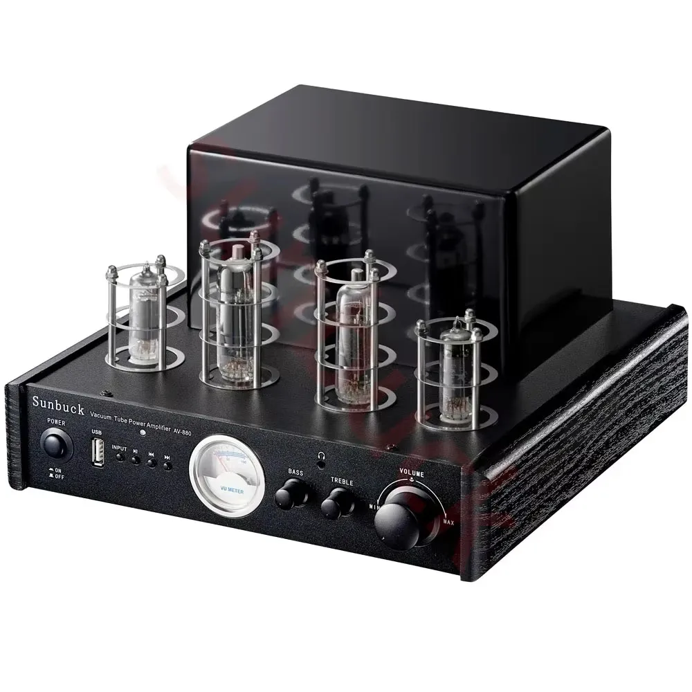 sunbuck AV880 2.1 Channel 35W Fiber Coaxial USB Bluetooth Headphone Amplifier HiFi stereo Headphone Vacuum Tube Amplifier Audio