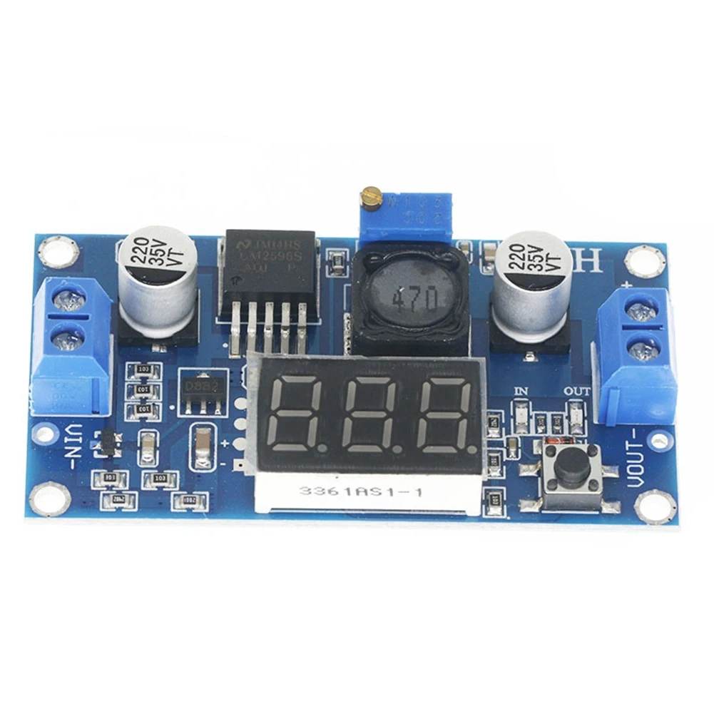 3Pcs LM2596 DC-DC Voltage Adjustable Step-Down Converter Voltage Regulator LED Display Voltmeter 4.0-40V to 1.25-37V