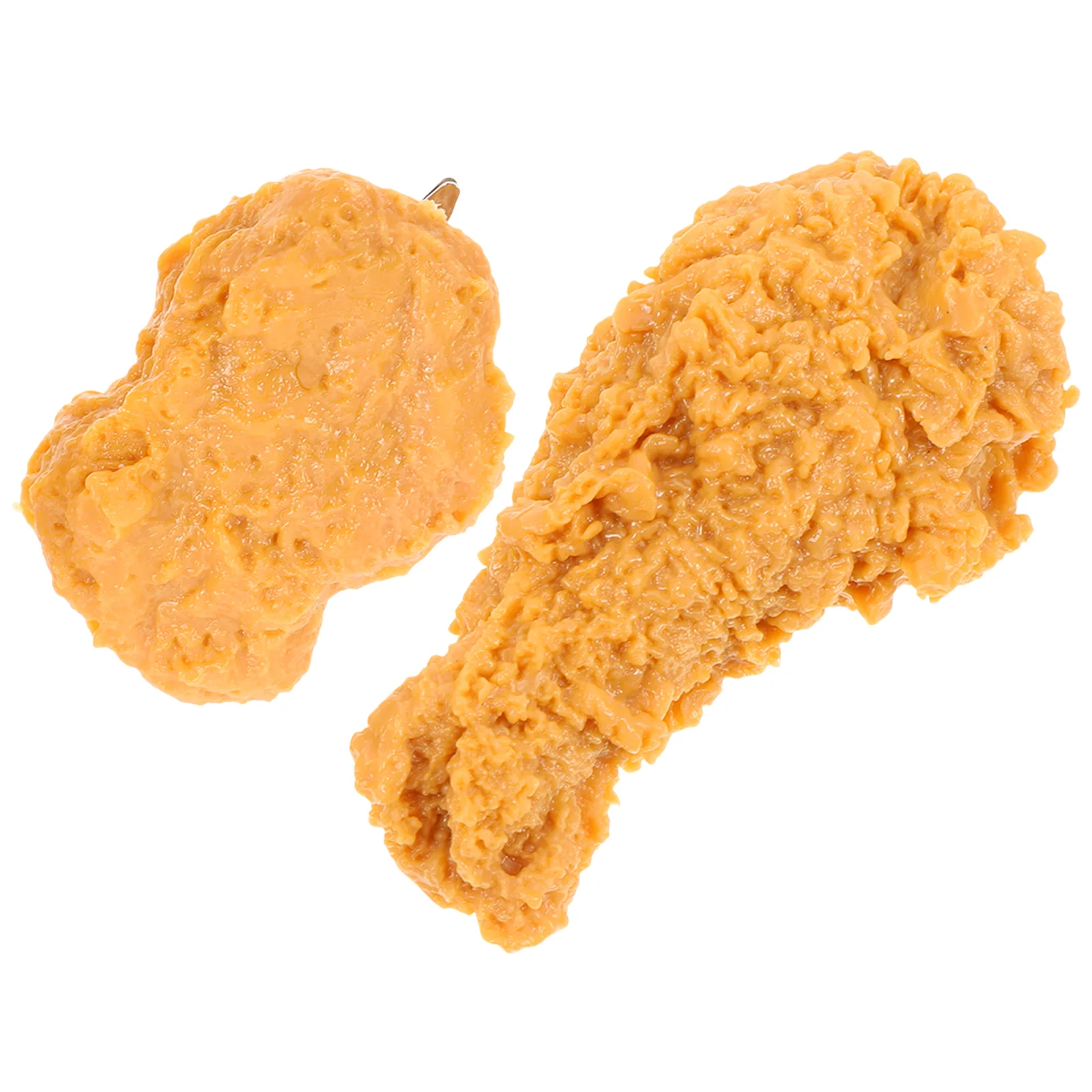 

2Pcs Creative Simulated Fried Chicken Hair Clips for Women Aesthetic and Durable Hair Accessories for Daily Use