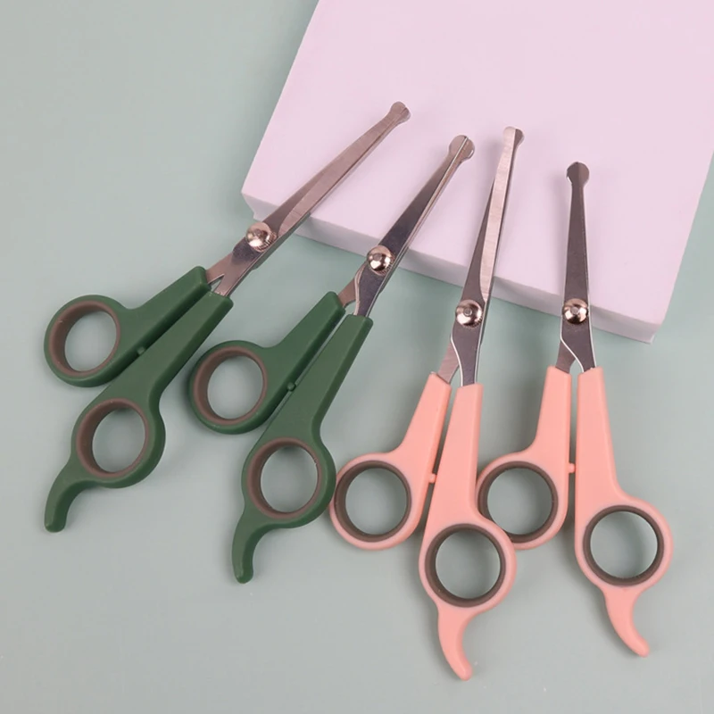 Professional Dogs Hair Scissor Stainless Steel Scissors with Round Tip Pets Cat Dog Durable Safety Hair Dog Grooming Accessories