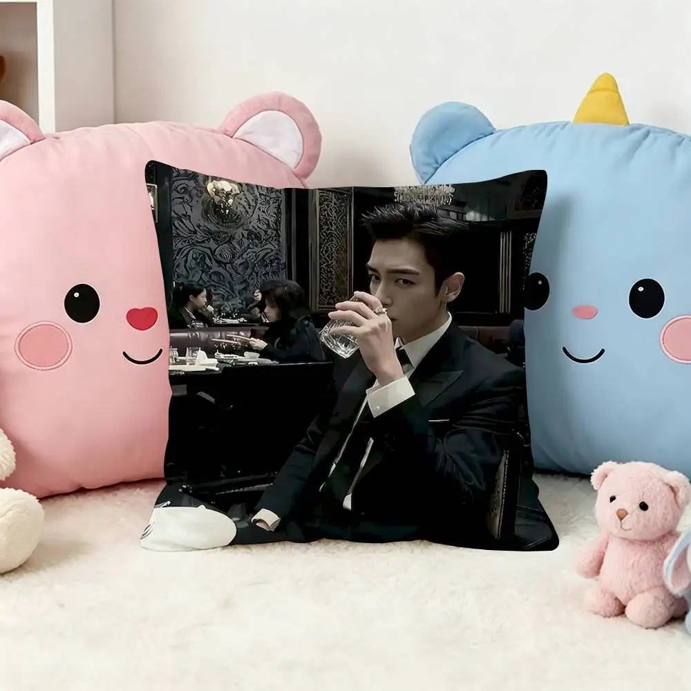 T-TOP C-Choi S-Seung Hyun Anime Square Double-Sided Printed Pillow Case Sofa Cushion Cover Bedroom Bedside Decor