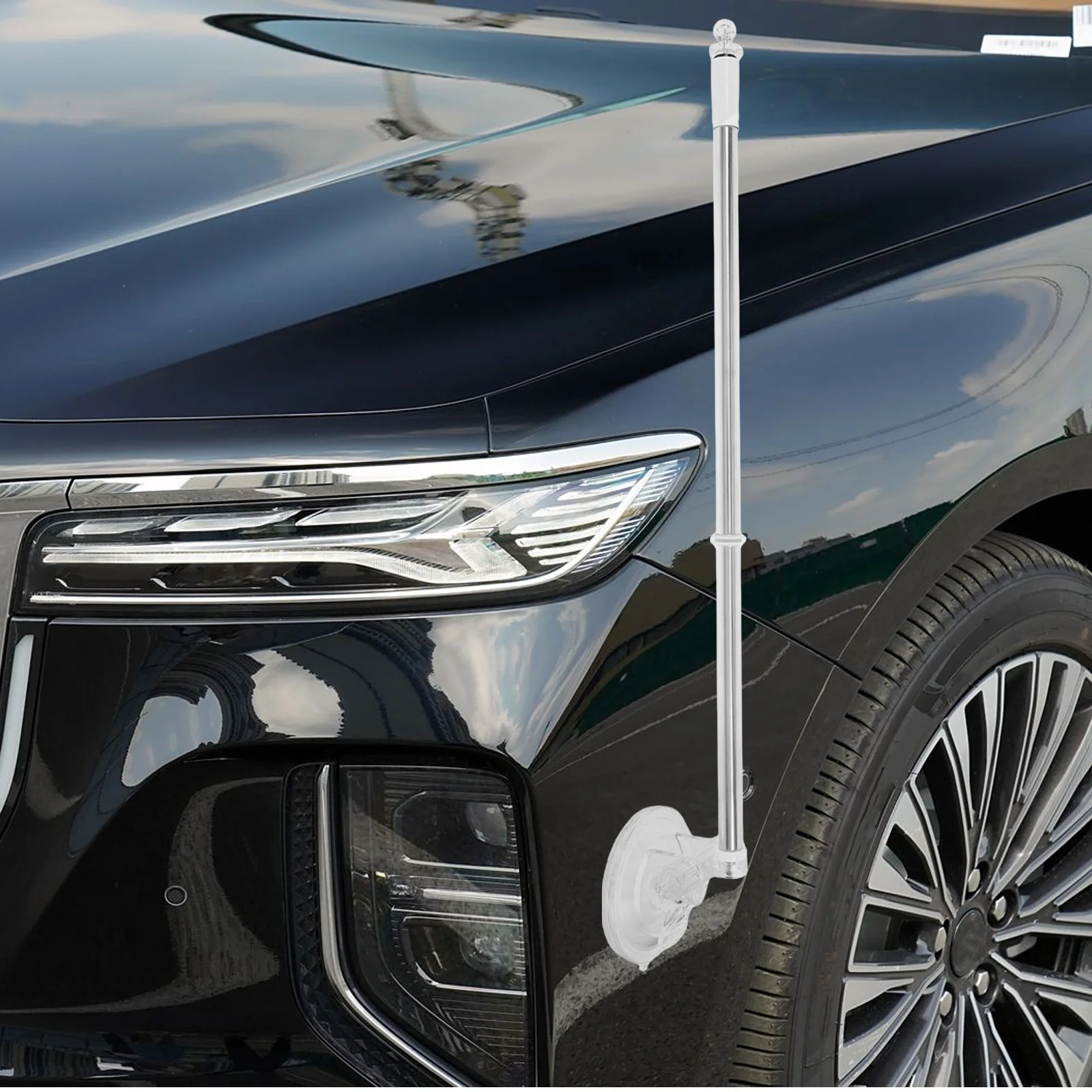 

Car Suction Cup Flag Pole Holder Versatile Use Strong Base for Vehicle Parades Festive Touch Easy Installation