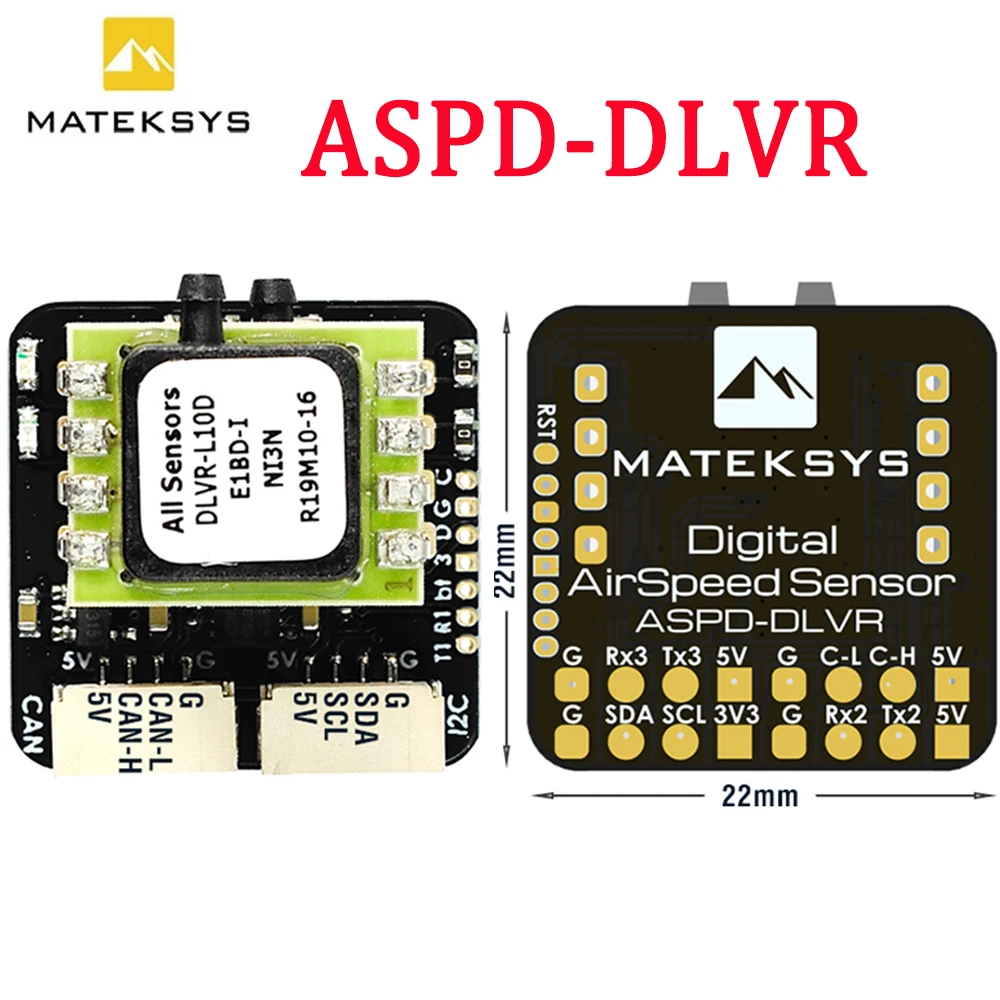 مستشعر سرعة الطيران الرقمي Mateksys من Matek System ASPD-DLVR لإطار الطائرة بدون طيار للسباق RC FPV