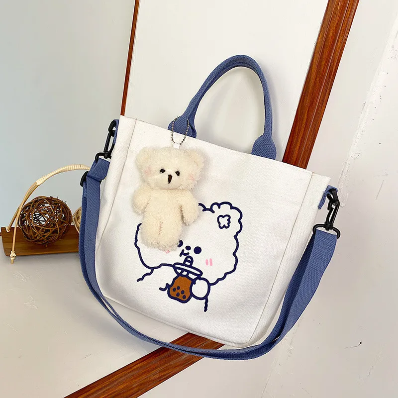 Borsa a tracolla in tela da donna nuova borsa a tracolla singola creativa con motivo animale carino