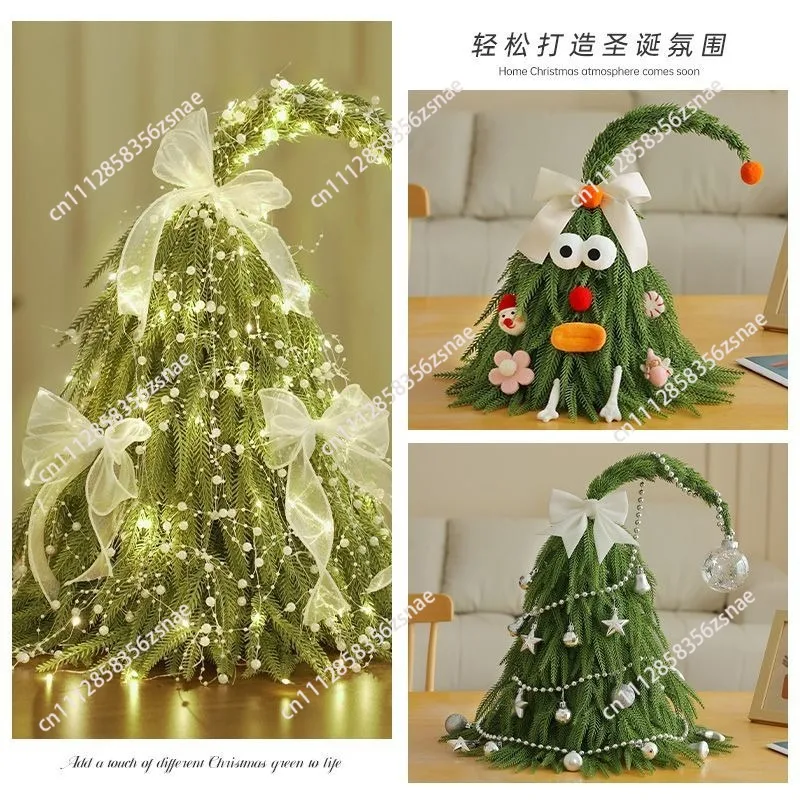 Simulation Crooked Neck Christmas Tree Mini Small PE Encrypted Desktop Christmas Ornament Ornament 2026 New
