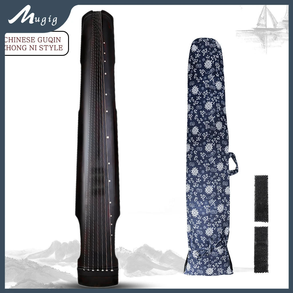 

Mugig Guqin Lacquered Aged Paulownia Guqin 7-string Chinese Zither (Zhong Ni Style) Old Paulownia Zither For Beginner Practice