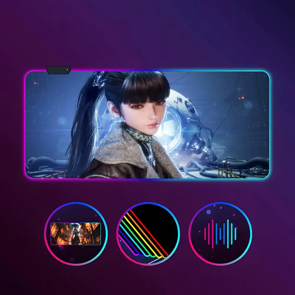 Stellar Blade Mouse Pad RGB Luminous 900X400mm Large Table Mat Non-slip Extra Large Game Office Mouse Pad