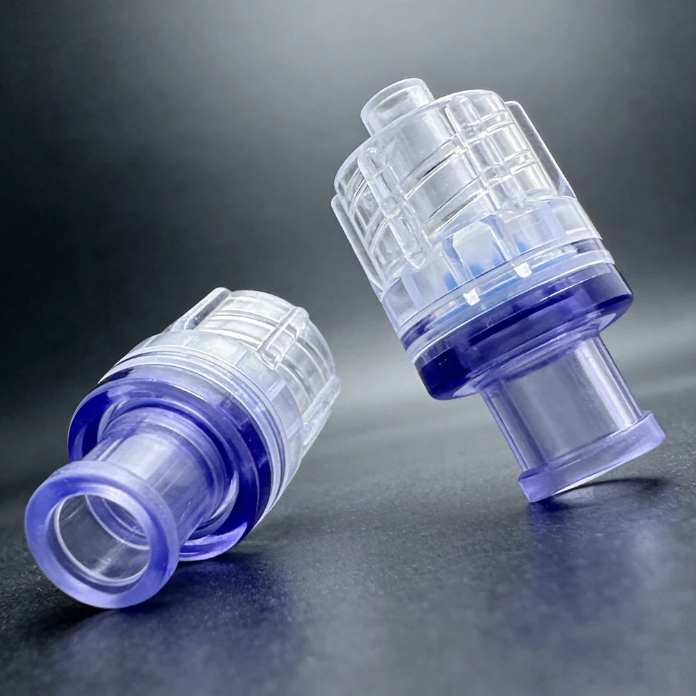 

10PCS Luer Lock Small Plastic One Way Non Return Medical Valve For PCA Pump Plastic In-Line Back Check Valve