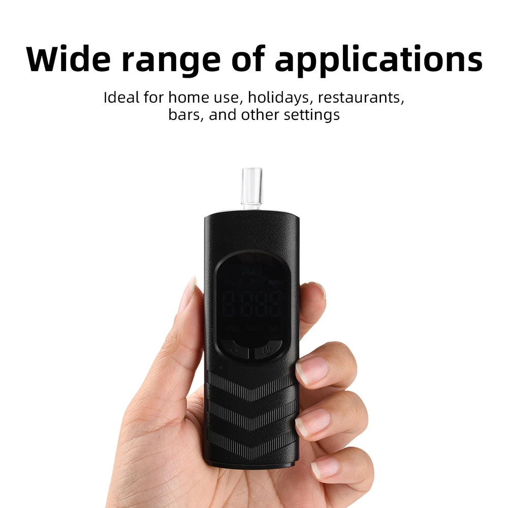 Digital Alcohol Tester No Contacted LCD Police Professional Alcohol Detector Breathalyzer Drunk Driving Tester Type C for Home