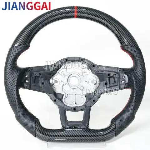 Hydro-Dip Carbon Fiber Steering Wheel For Volkswagen VW Golf 7 7.5 GTI GTD R 2013-2020 Polo GTI Tiguan Passat Steering Wheel