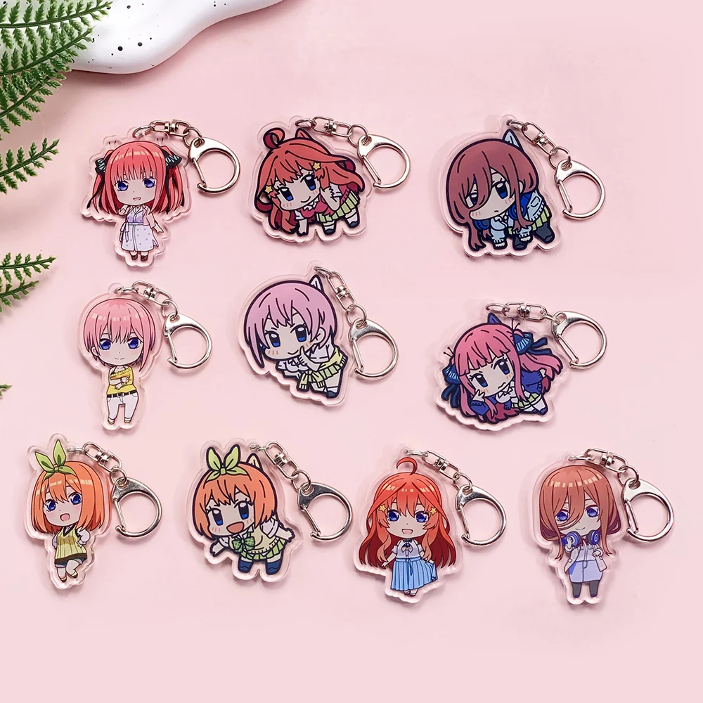 1/10Pcs Anime The Quintessential Quintuplets Acrylic Keychain Backpack Pendant Bag Charms Accessories Decoration Holiday Gifts