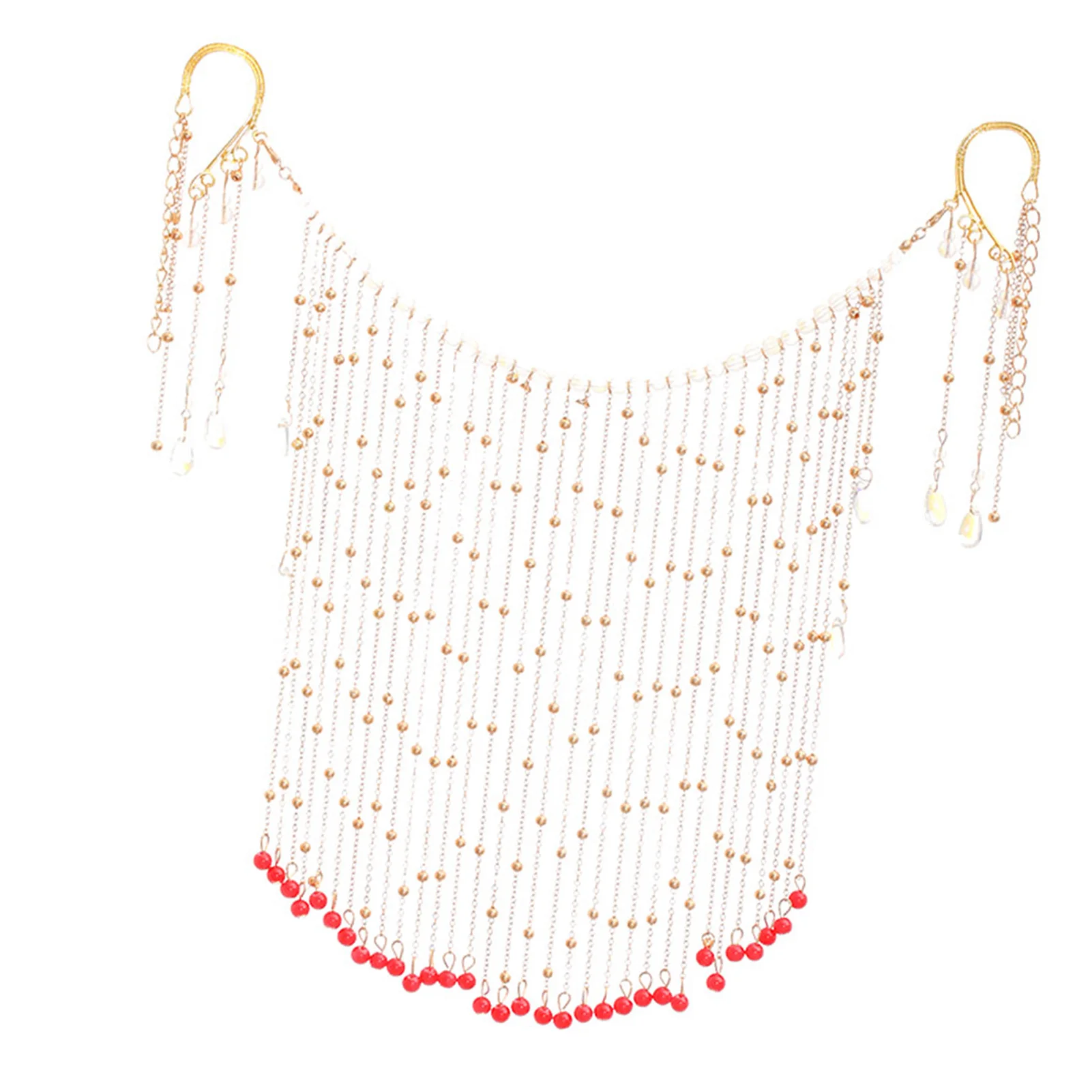 Antiker Stil Haaraccessoires Hanfu Schleier Weiblicher Ohrhänger Quasten-Gesichtsschleier Chinesischer Kopfschmuck Tanz-Performance-Accessoires – Detail 4