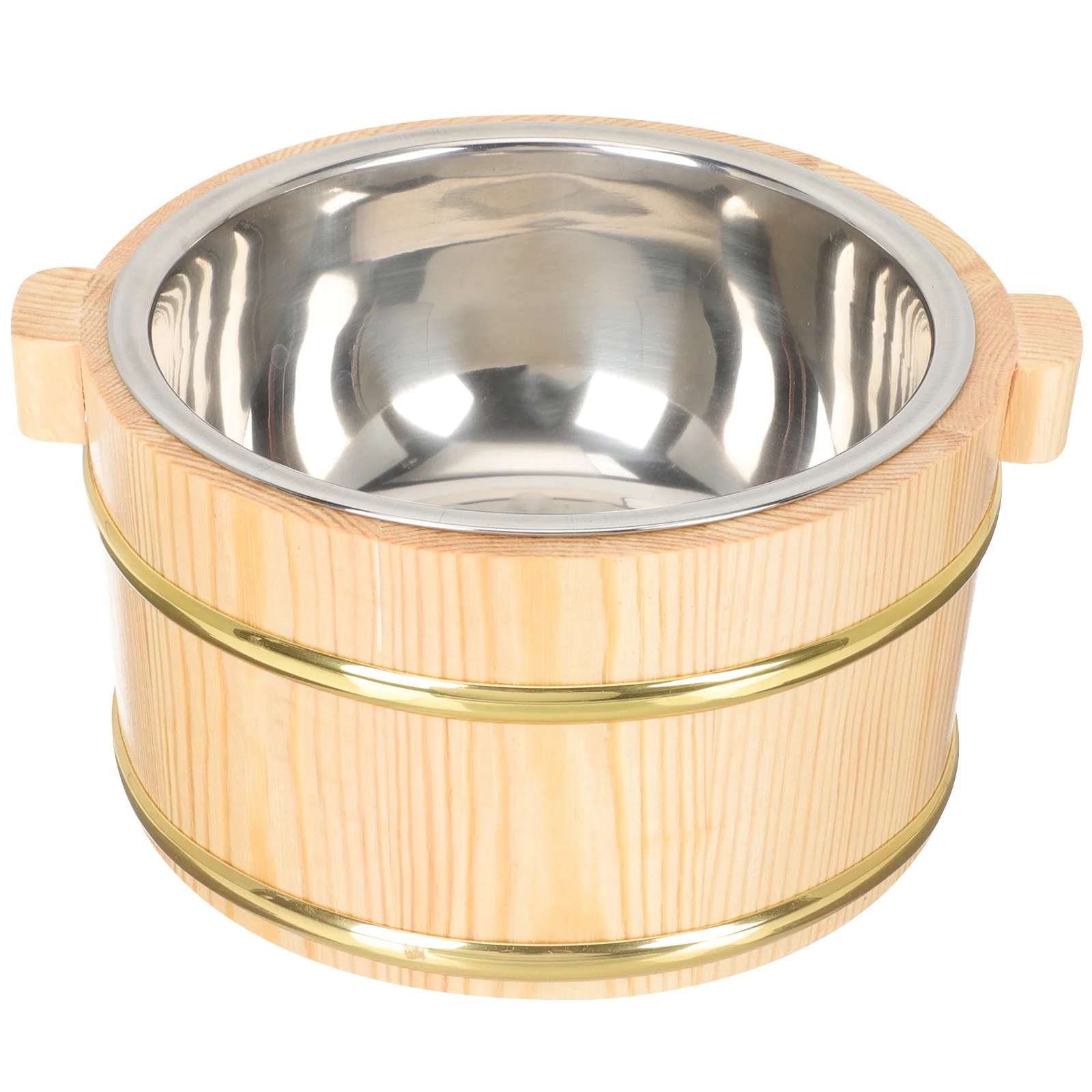 

Wood Rice Bucket Premium Food Storage Container Compact Lightweight Ideal for Sushi Rice Mixing Serving Home Kitchen Supplies