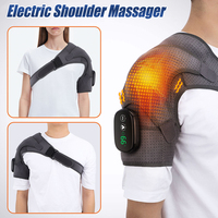 Electric Shoulder Massager Heating Vibration Massage Belt Hot Compress Knee Pads Shoulder Elbow Brace Rechargeable