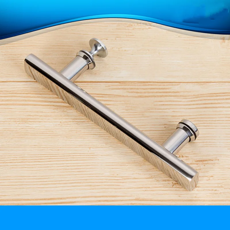 Shower room accessories 304 handle, bathroom sliding glass door handle stainless steel flat pipe 145mm(LQ77)